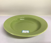 皿の版の台所陶磁器ボールの食事用食器セットの緑円形OEM ODMを利用できる着色して下さい