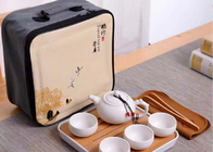 中国 8Pcs旅行陶磁器のティーポット セット、Travle袋のパッキングと置かれる陶磁器のコップ 工場