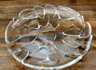 中国 34cmのクリスマスのトルコのための不規則なガラス フルーツの版/透明な厚板ガラス 工場