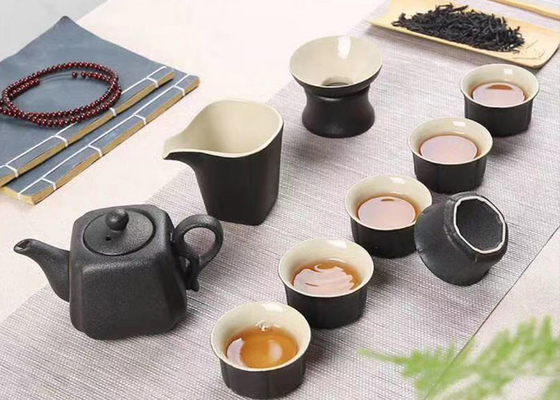 注文の黒い色の陶磁器のマグの家族党/茶店のための陶磁器のティー セット