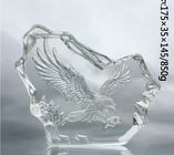 Transparent Crystal Eagle Decorative Glass Craft Custom Color Elegant Bird Gift